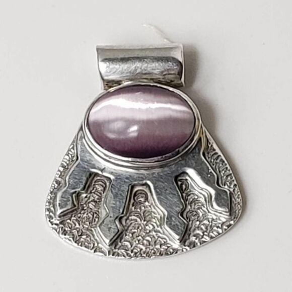 ARTISAN MEXICO 925 Silver Cat's Eye Pendant Jewelry - Picture 6 of 7